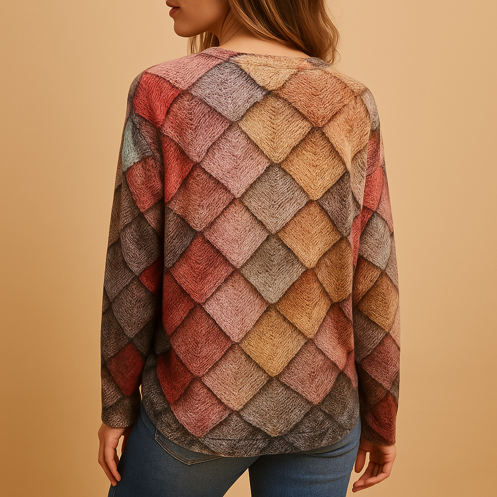 Strickpullover Damen mit auffälligem Druck und weichem Komfort | Rubin-Zermatt Boutique