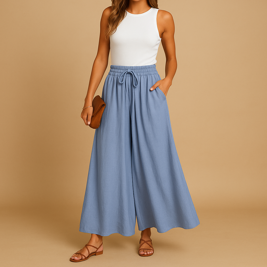 Weite Hosen Damen mit Hoher Taille für Elegante Silhouette | Yara-Zermatt Boutique