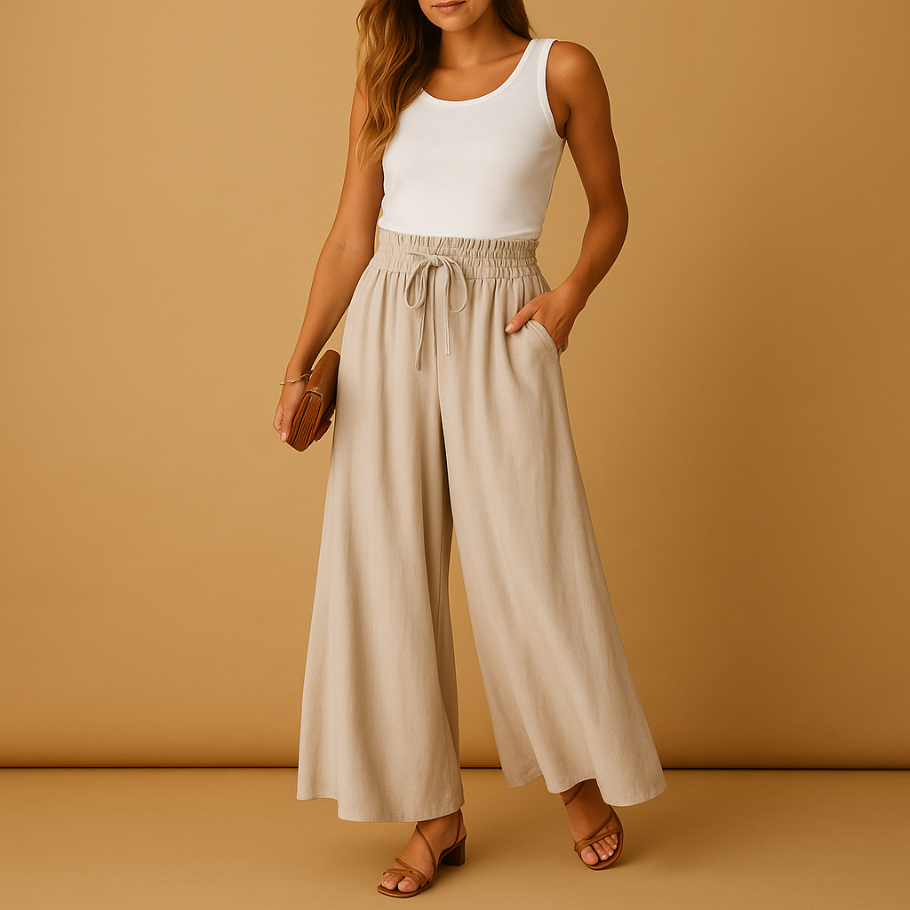 Weite Hosen Damen mit Hoher Taille für Elegante Silhouette | Yara-Zermatt Boutique