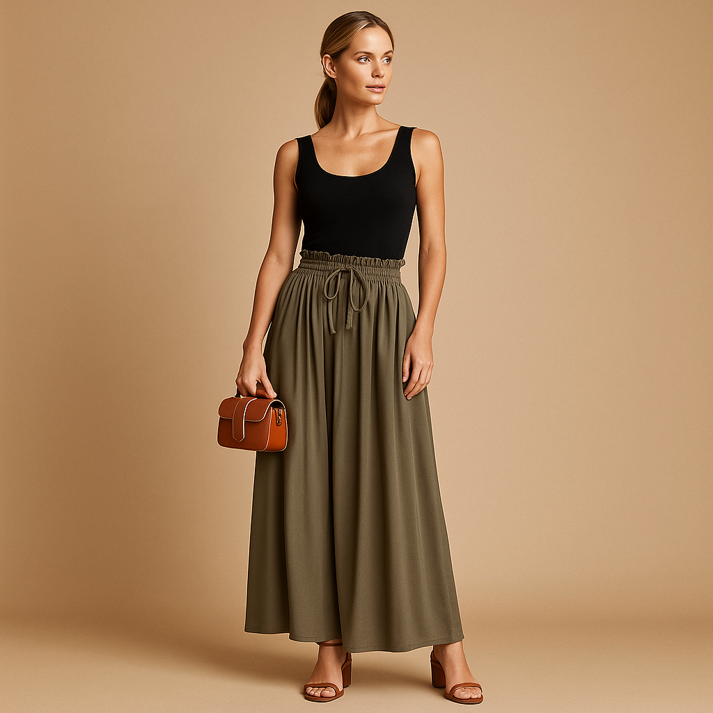 Weite Hosen Damen mit Hoher Taille für Elegante Silhouette | Yara-Zermatt Boutique
