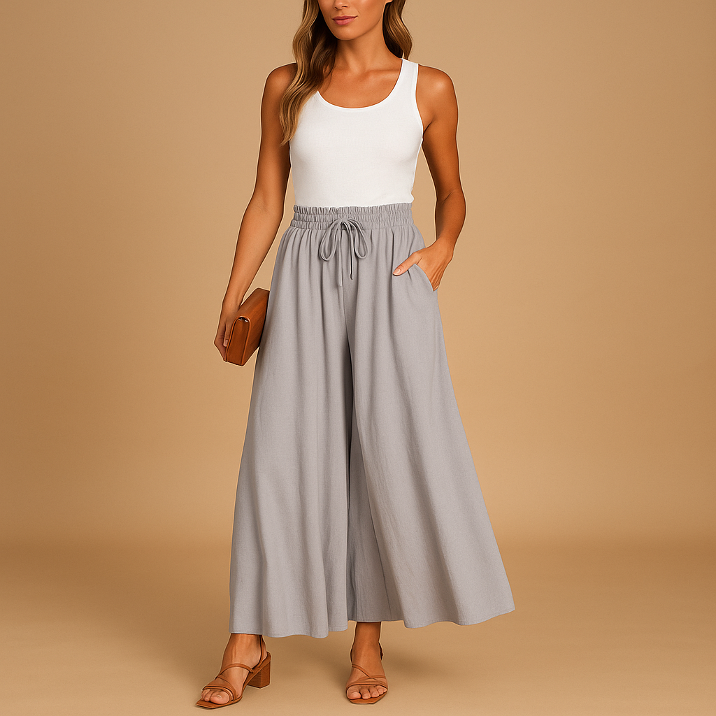 Weite Hosen Damen mit Hoher Taille für Elegante Silhouette | Yara-Zermatt Boutique