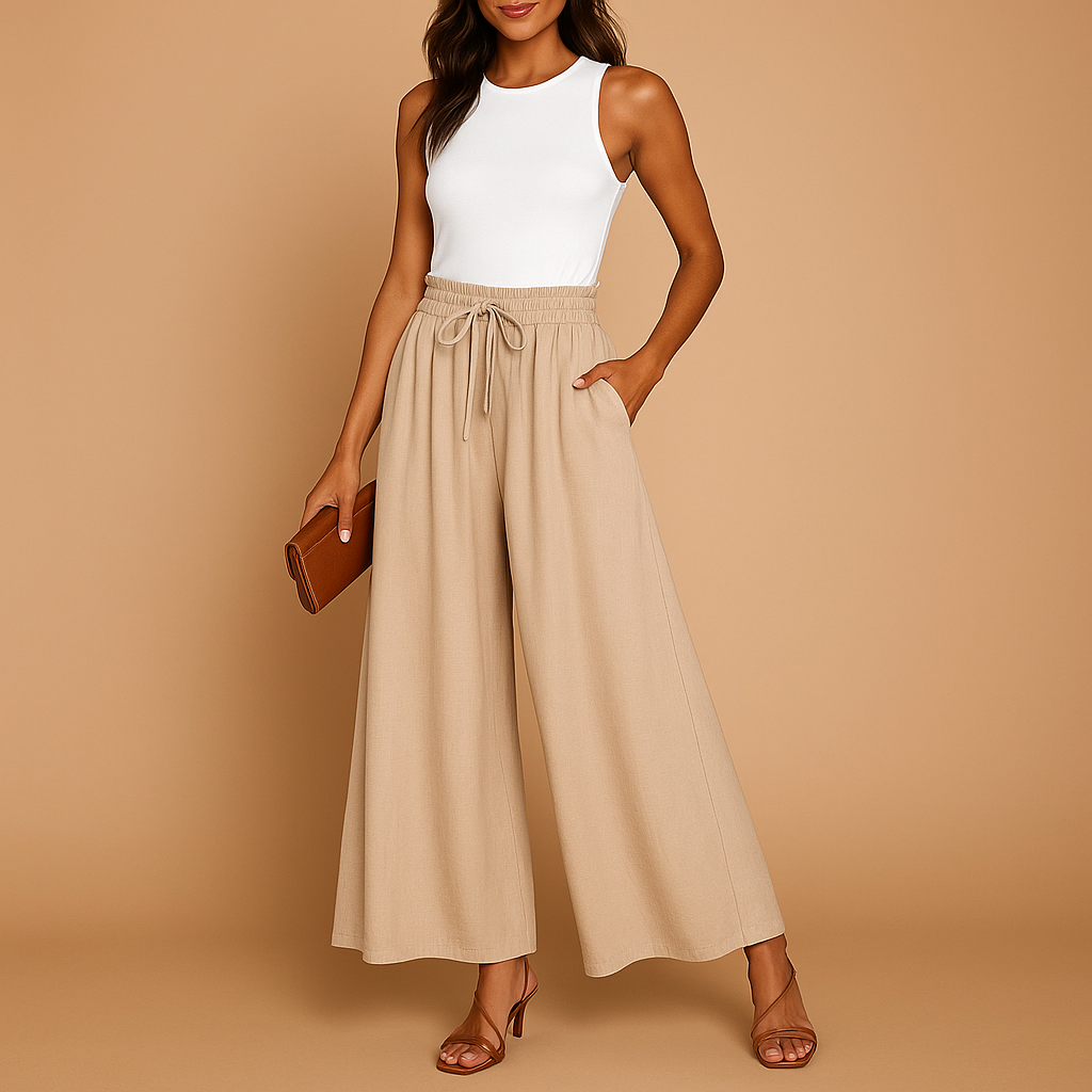 Weite Hosen Damen mit Hoher Taille für Elegante Silhouette | Yara-Zermatt Boutique