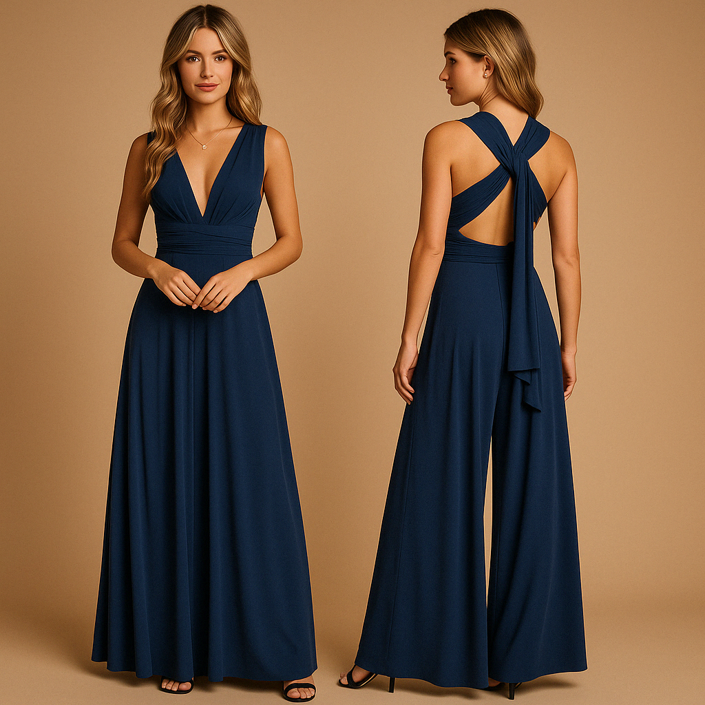 Wickelkleid mit Plissierter Taille und Langen Bändern | Mila-Zermatt Boutique
