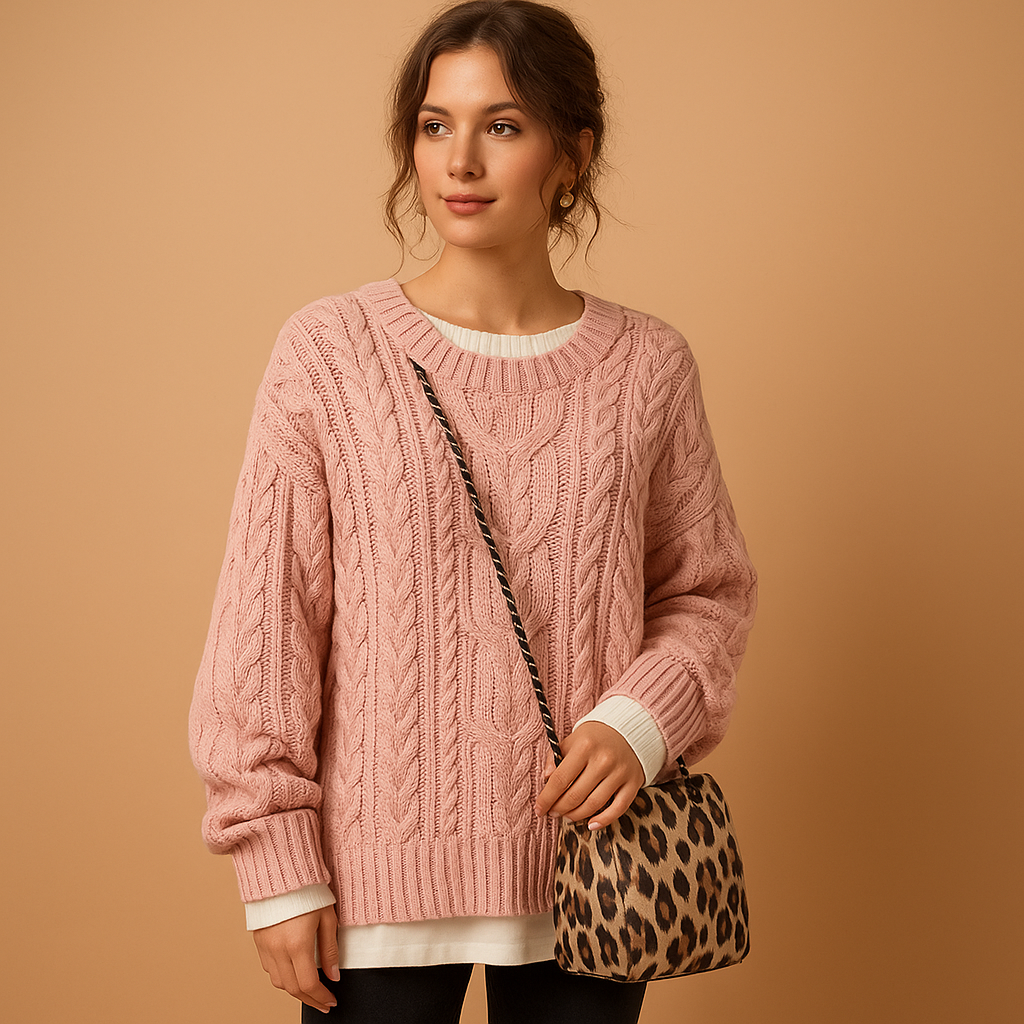 Pullover Damen im Großen Kabelstrickdesign für kalte Tage | Selina-3