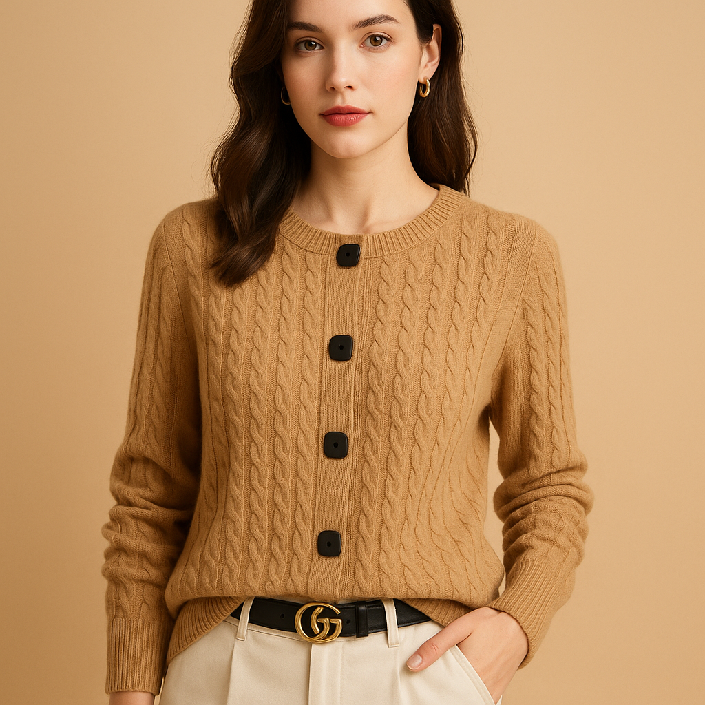 Elegante Wollweste mit Knopfverschluss für Damen | Kate-3