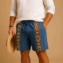 Atmungsaktive Leinenshorts mit elastischer Taille | Daan-Zermatt Boutique