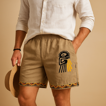 Atmungsaktive Leinenshorts mit elastischer Taille | Daan-Zermatt Boutique