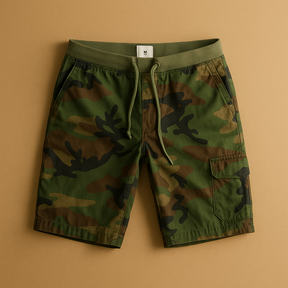 Atmungsaktive Tarnshorts im klassischen Camo-Design | Giel-Zermatt Boutique