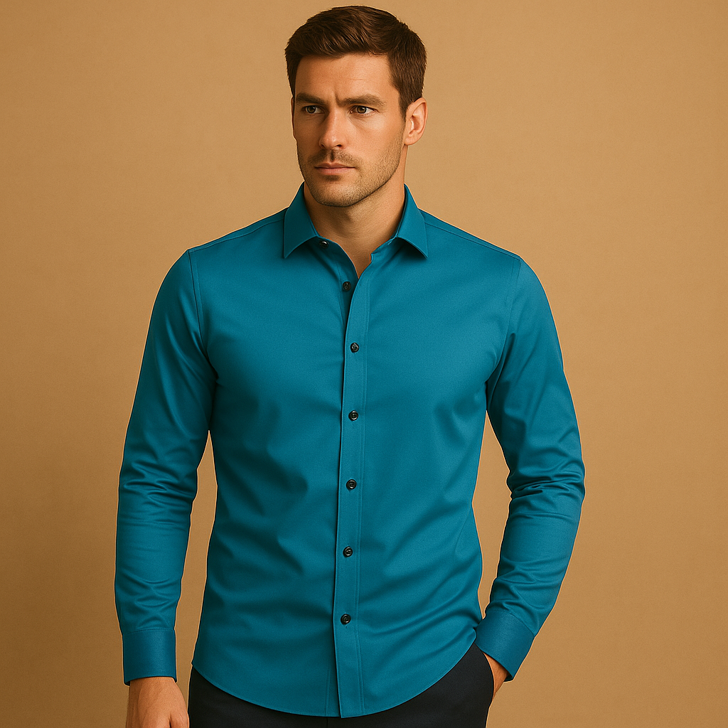 Atmungsaktives Herrenhemd Slim Fit mit Stretch für höchsten Komfort | Ruben-Zermatt Boutique