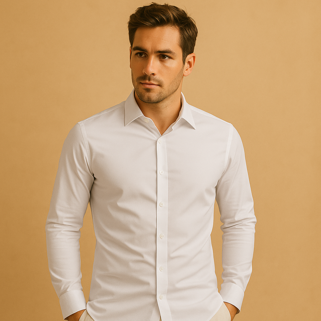 Atmungsaktives Slim Fit Herrenhemd mit Turndown-Kragen | Joris-Zermatt Boutique