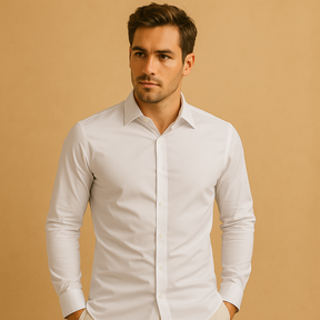 Atmungsaktives Slim Fit Herrenhemd mit Turndown-Kragen | Joris-Zermatt Boutique