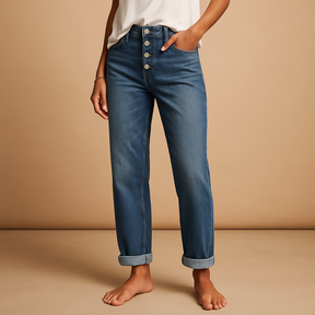 Baggy Jeans für Damen mit Hoher Taille und Lässigem Schnitt | Fleur-Zermatt Boutique