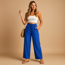 Bequeme Hohe Taille Loungehose für Stilvolle Entspannung | Benthe-Zermatt Boutique