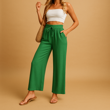 Bequeme Hohe Taille Loungehose für Stilvolle Entspannung | Benthe-Zermatt Boutique