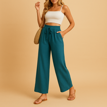 Bequeme Hohe Taille Loungehose für Stilvolle Entspannung | Benthe-Zermatt Boutique