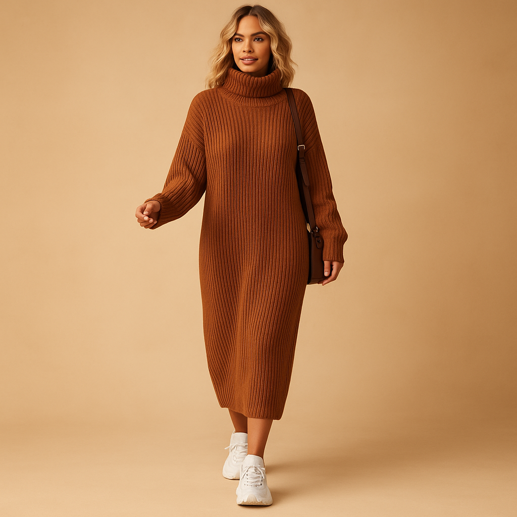 Bequemes Pulloverkleid für Damen im Übergrößen-Design | Mira-Zermatt Boutique