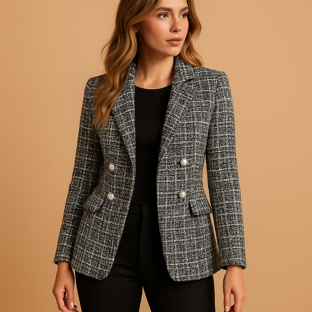 Blazer Damen mit Kariert und Maßgeschneiderter Passform | Myrte-Zermatt Boutique