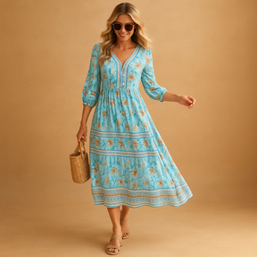 Bohemian Sommerkleid für Damen mit loser Passform | Nina-Zermatt Boutique