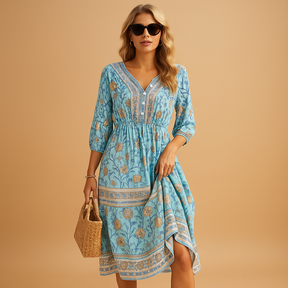 Bohemian Sommerkleid für Damen mit loser Passform | Nina-Zermatt Boutique