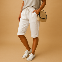 Capri Hose Damen mit Elastischem Bund für Sommer | Lotte-Zermatt Boutique