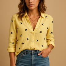 Damen Bluse aus Atmungsaktivem Stoff in Lässiger Passform | Serena-Zermatt Boutique