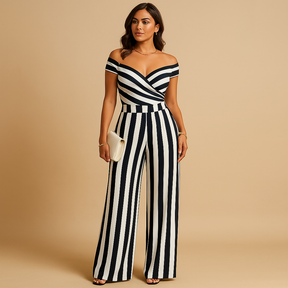 Damen Overall mit Blumendruck im Off-Shoulder-Stil | Juliette-Zermatt Boutique