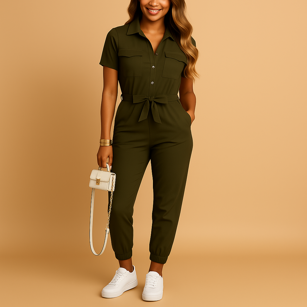 Damen Overall mit Knopfverschluss für elegante Anlässe | Elvira-Zermatt Boutique