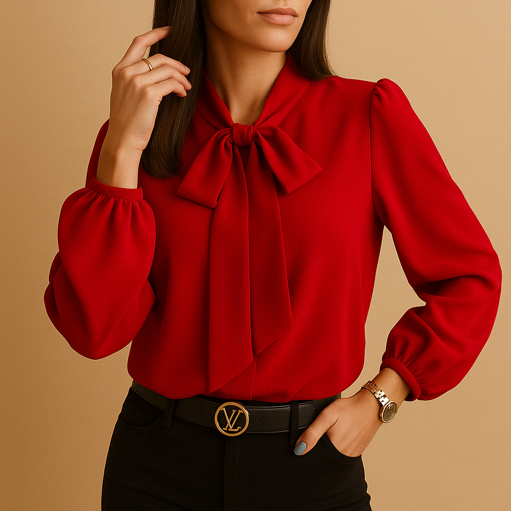 Elegante Bluse Damen mit Bogendetail für Stilbewusste | Lianne-Zermatt Boutique