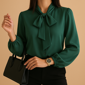 Elegante Bluse Damen mit Bogendetail für Stilbewusste | Lianne-Zermatt Boutique