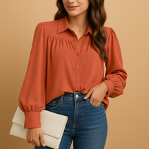 Elegante Bluse Damen mit Laternenhülle aus leichtem Stoff | Isabelle-Zermatt Boutique