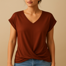 Elegante Bluse Damen mit V-Ausschnitt für stilvolle Looks | Joline-Zermatt Boutique