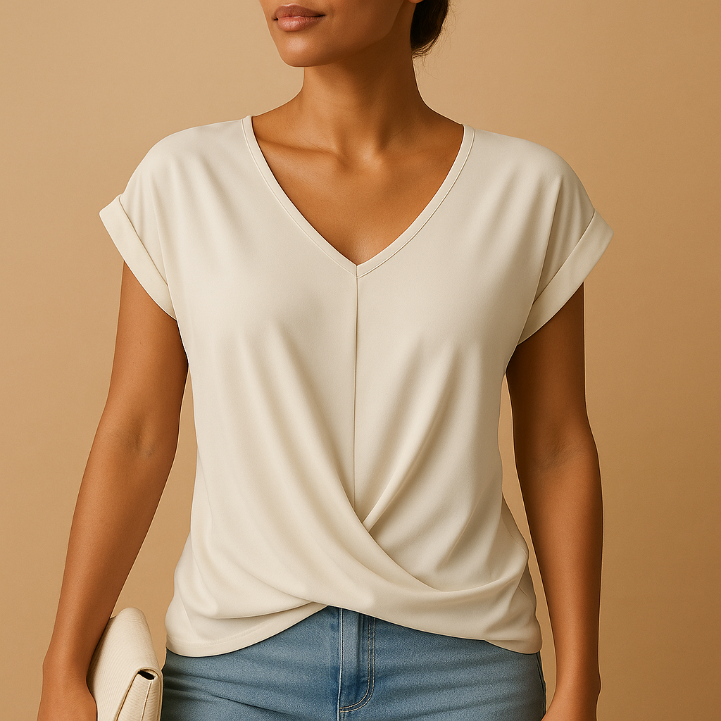 Elegante Bluse Damen mit V-Ausschnitt für stilvolle Looks | Joline-Zermatt Boutique