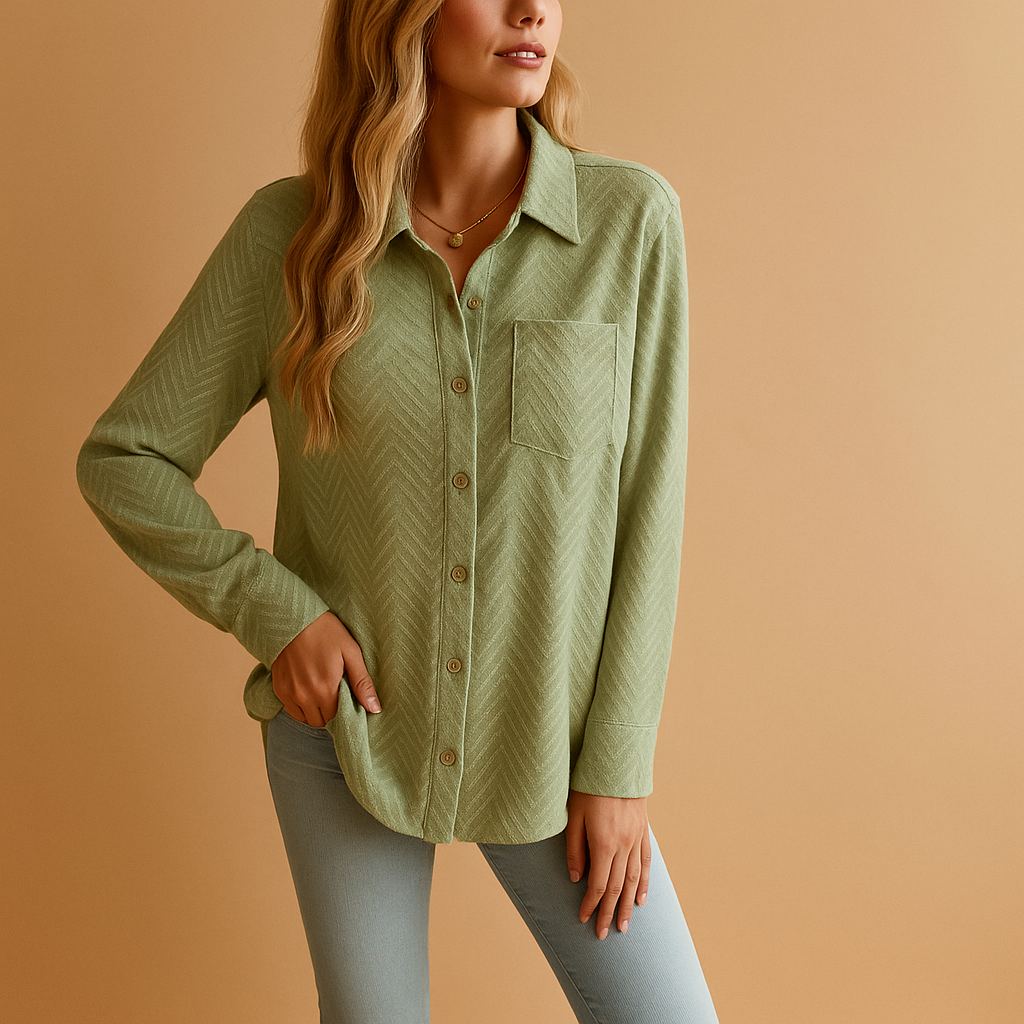 Elegante Bluse für Damen mit Knopfverschluss und Kragen | Maud-Zermatt Boutique