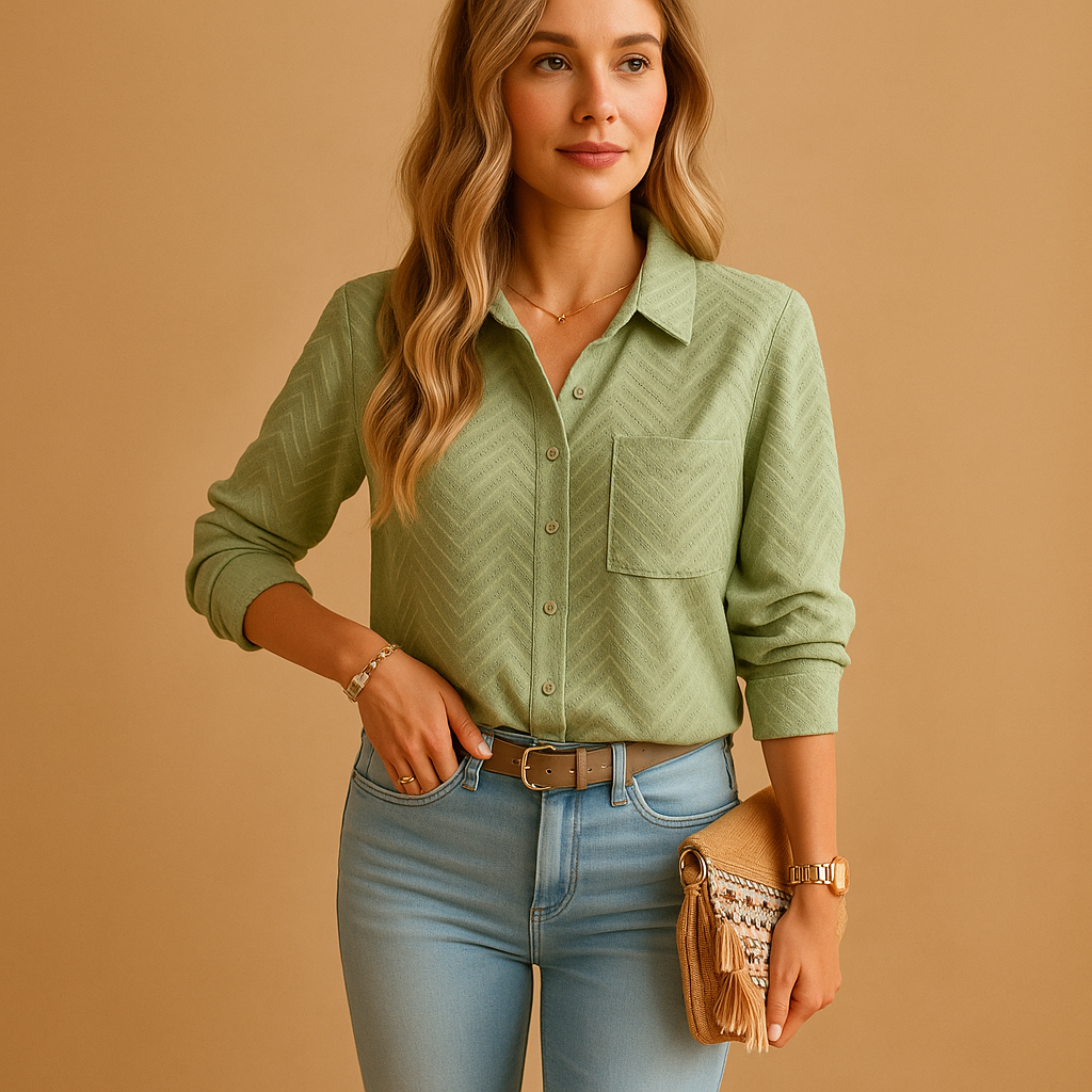 Elegante Bluse für Damen mit Knopfverschluss und Kragen | Maud-Zermatt Boutique