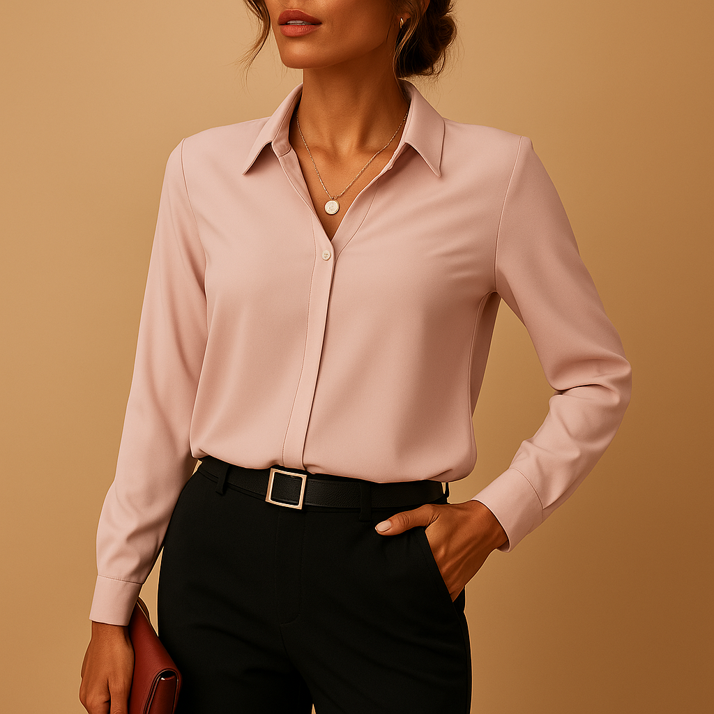 Elegante Damen Bluse mit Klassischem Kragen für Büro & Freizeit | Lache-Zermatt Boutique