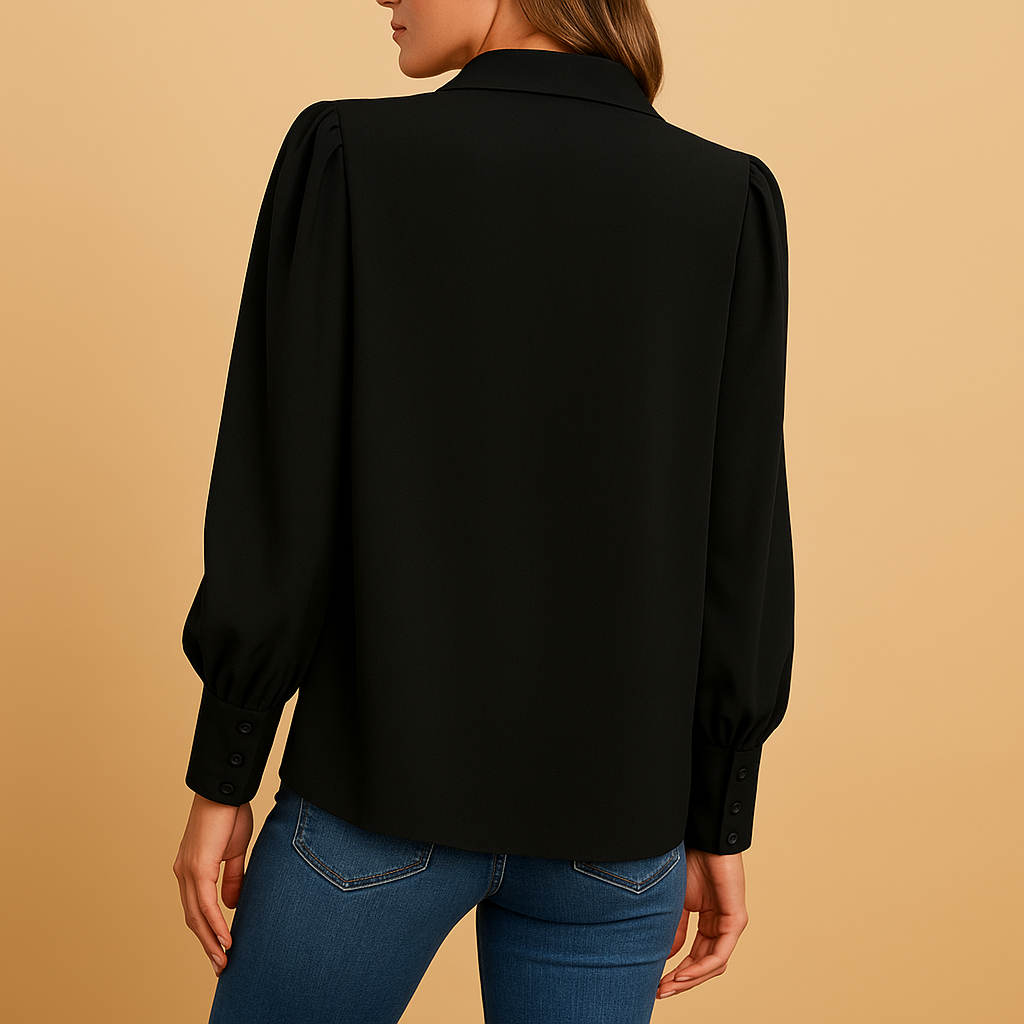Elegante Bluse Damen mit Laternenhülle aus leichtem Stoff | Isabelle-2