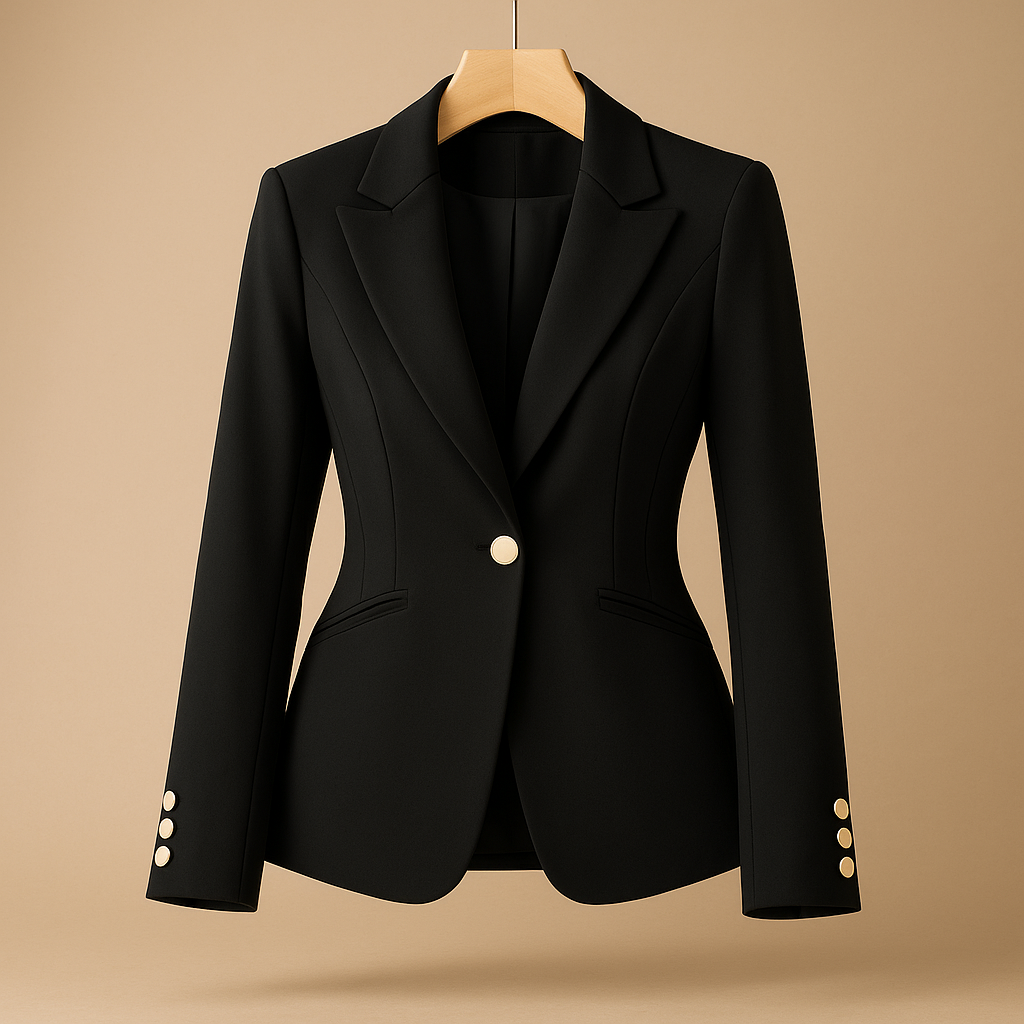 Eleganter Slim Fit Blazer mit Umkehrhalskragen für Damen | Jasmin-Zermatt Boutique