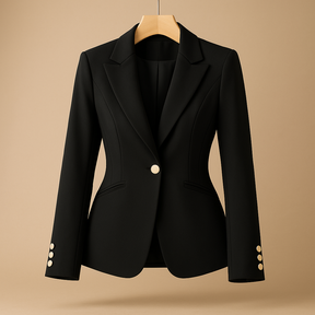 Eleganter Slim Fit Blazer mit Umkehrhalskragen für Damen | Jasmin-Zermatt Boutique