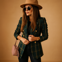 Eleganter taillierter Blazer für Damen aus Staubmischung | Tessa-Zermatt Boutique