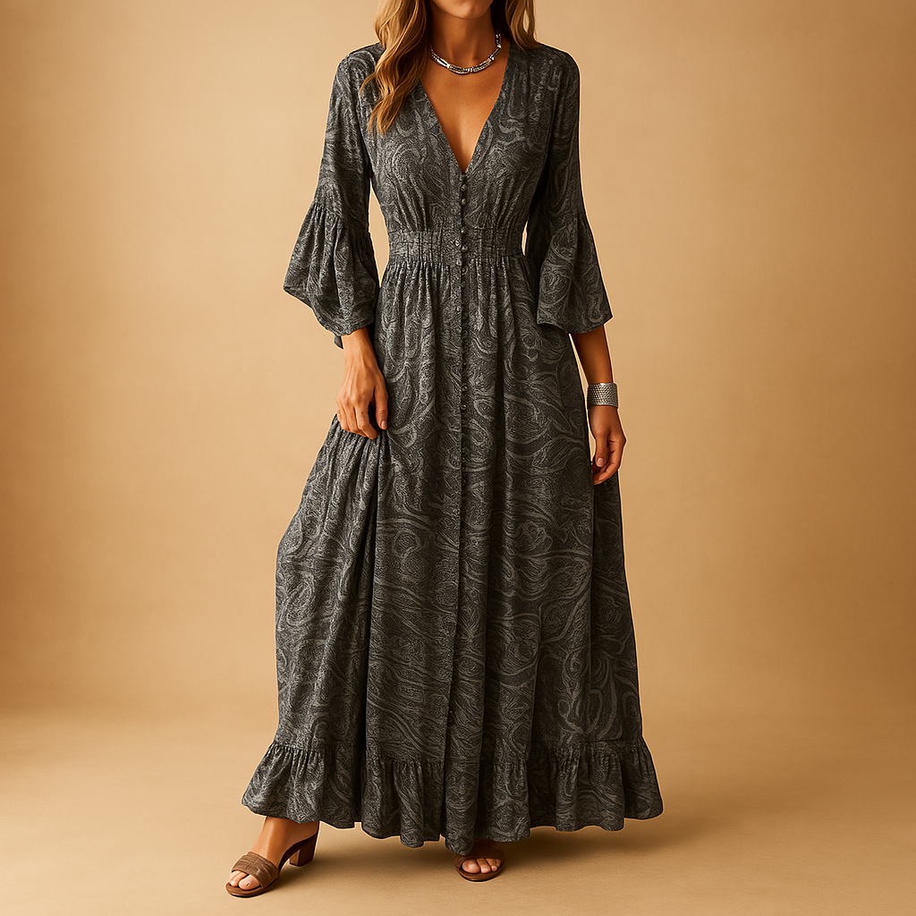 Elegantes Damenkleid für Hochzeitsgast mit Boho-Stil | Elise-Zermatt Boutique