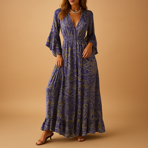 Elegantes Damenkleid für Hochzeitsgast mit Boho-Stil | Elise-Zermatt Boutique