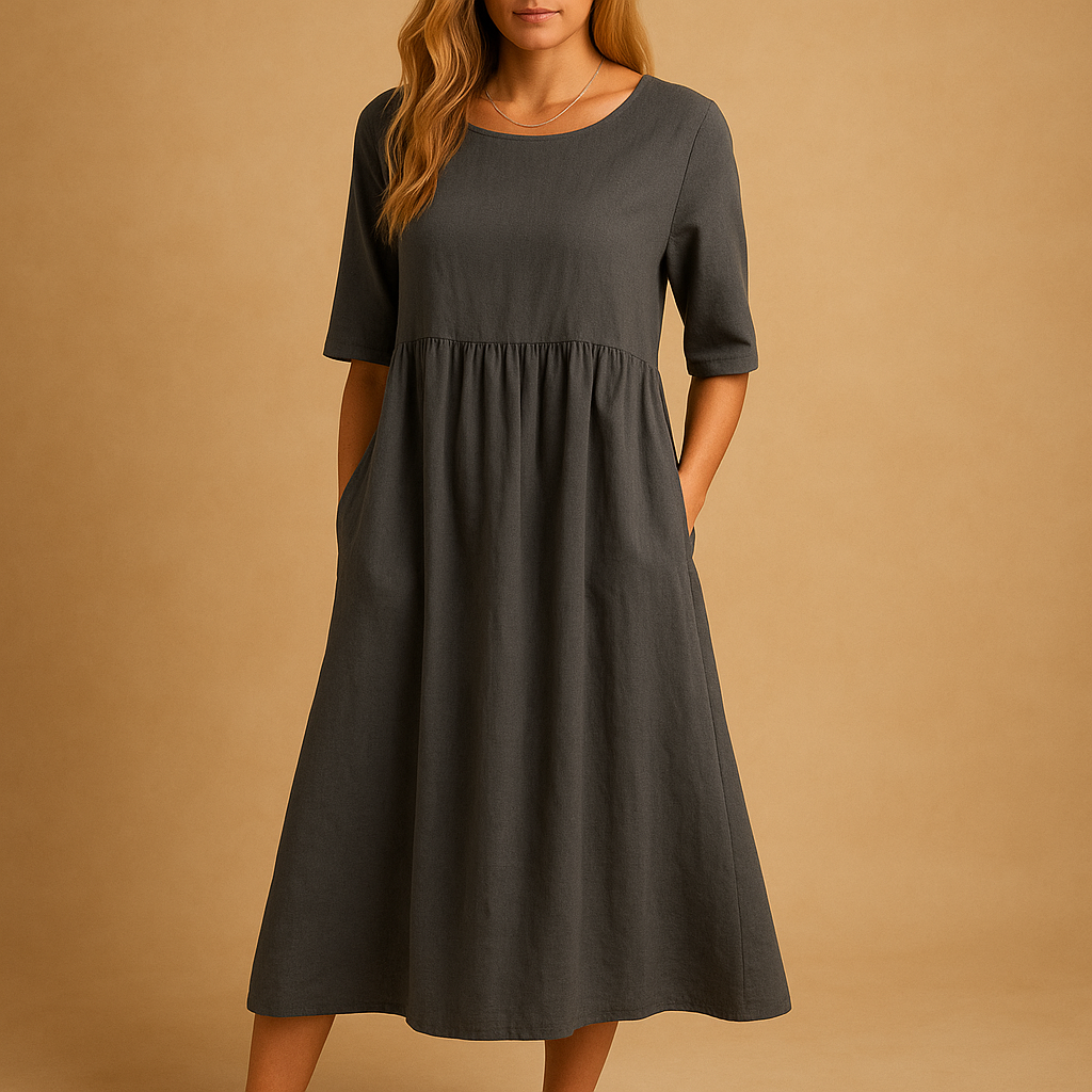 Elegantes Midi Kleid für Damen im Vintage Stil | Mila-Zermatt Boutique