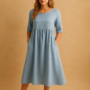 Elegantes Midi Kleid für Damen im Vintage Stil | Mila-Zermatt Boutique