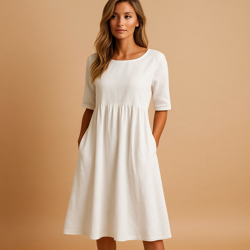 Elegantes Midi Kleid für Damen im Vintage Stil | Mila-Zermatt Boutique