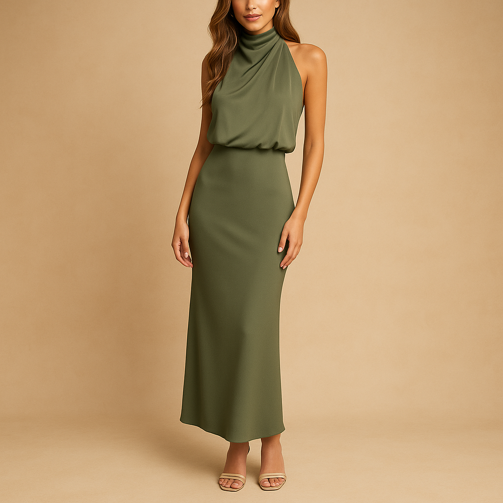 Festliches Damenkleid aus atmungsaktivem Stoff für Frühling | Elise-Zermatt Boutique