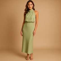 Festliches Damenkleid aus atmungsaktivem Stoff für Frühling | Elise-Zermatt Boutique