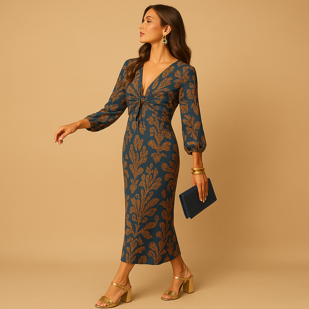 Festliches Damenkleid mit schmeichelnder Silhouette | Yara-Zermatt Boutique