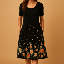 Festliches Midi-Kleid mit schmeichelhaftem Schnitt für Damen | Femke-Zermatt Boutique