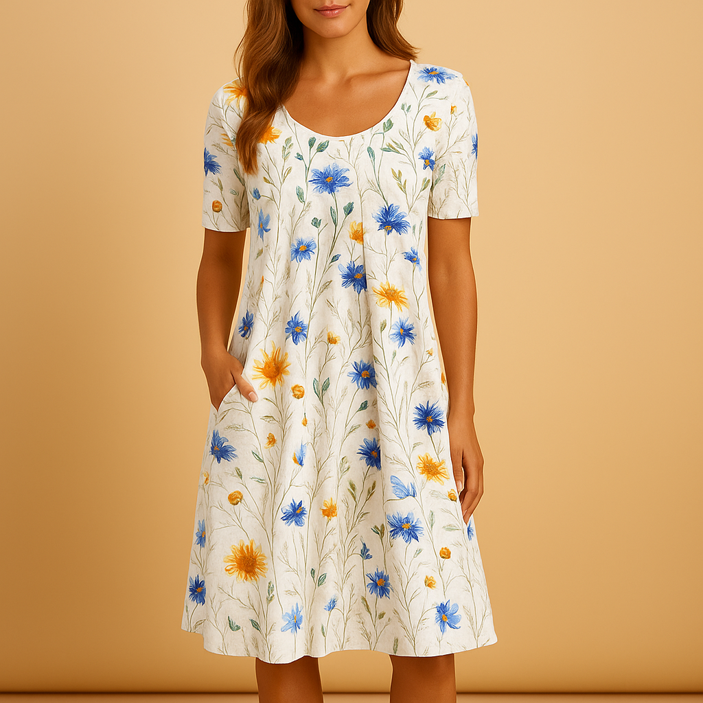 Festliches Midi-Kleid mit schmeichelhaftem Schnitt für Damen | Femke-Zermatt Boutique