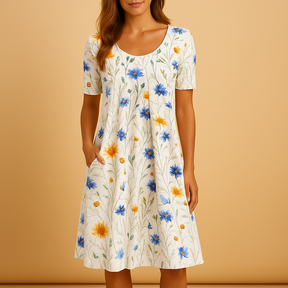 Festliches Midi-Kleid mit schmeichelhaftem Schnitt für Damen | Femke-Zermatt Boutique